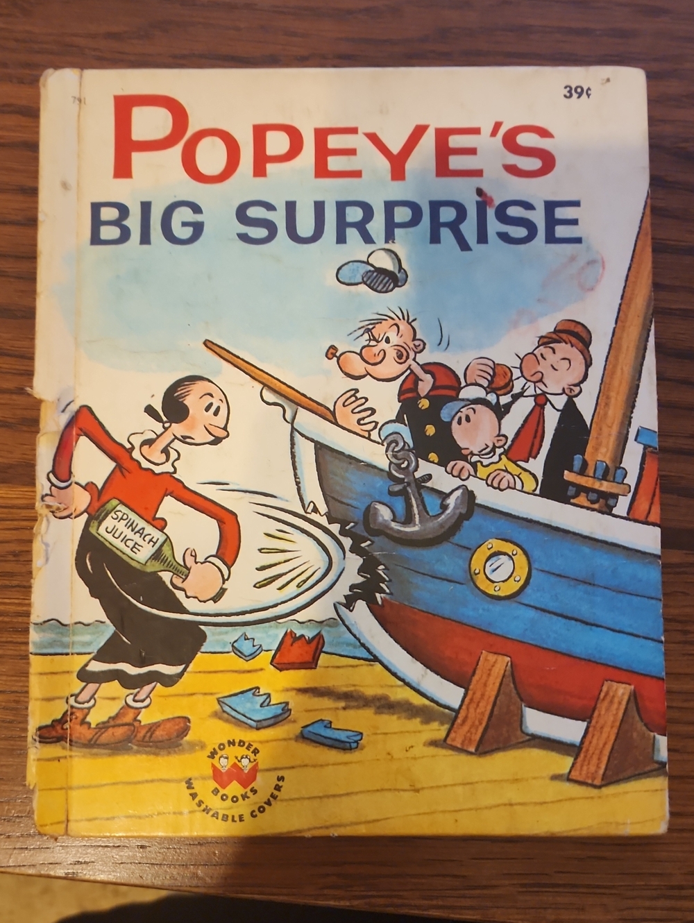 Popeye's Big Surprise Kids Book - Red/Blue Cover